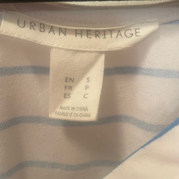 Striped Cropped Tee With Tie Front - Picture 3 of 3